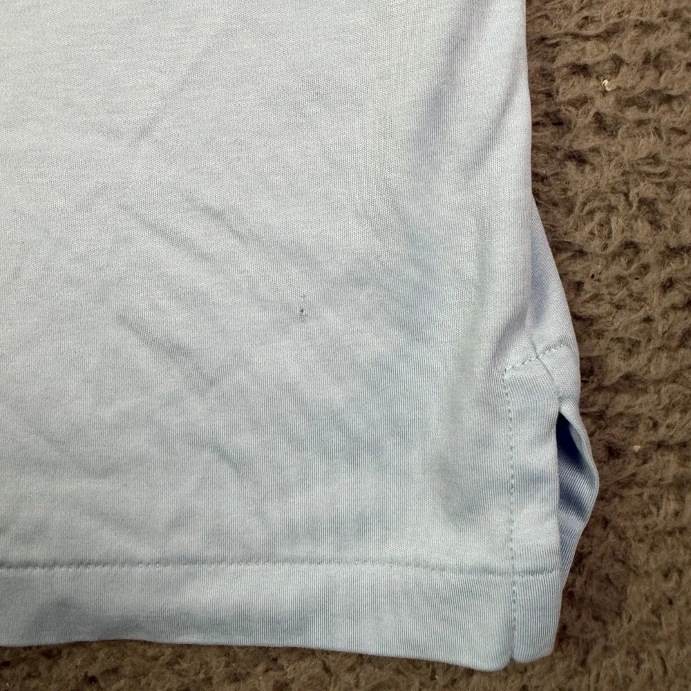 Polo Ralph Lauren Shirt Mens XL Blue Flesh Pony Pima Soft Touch Short Sleeve